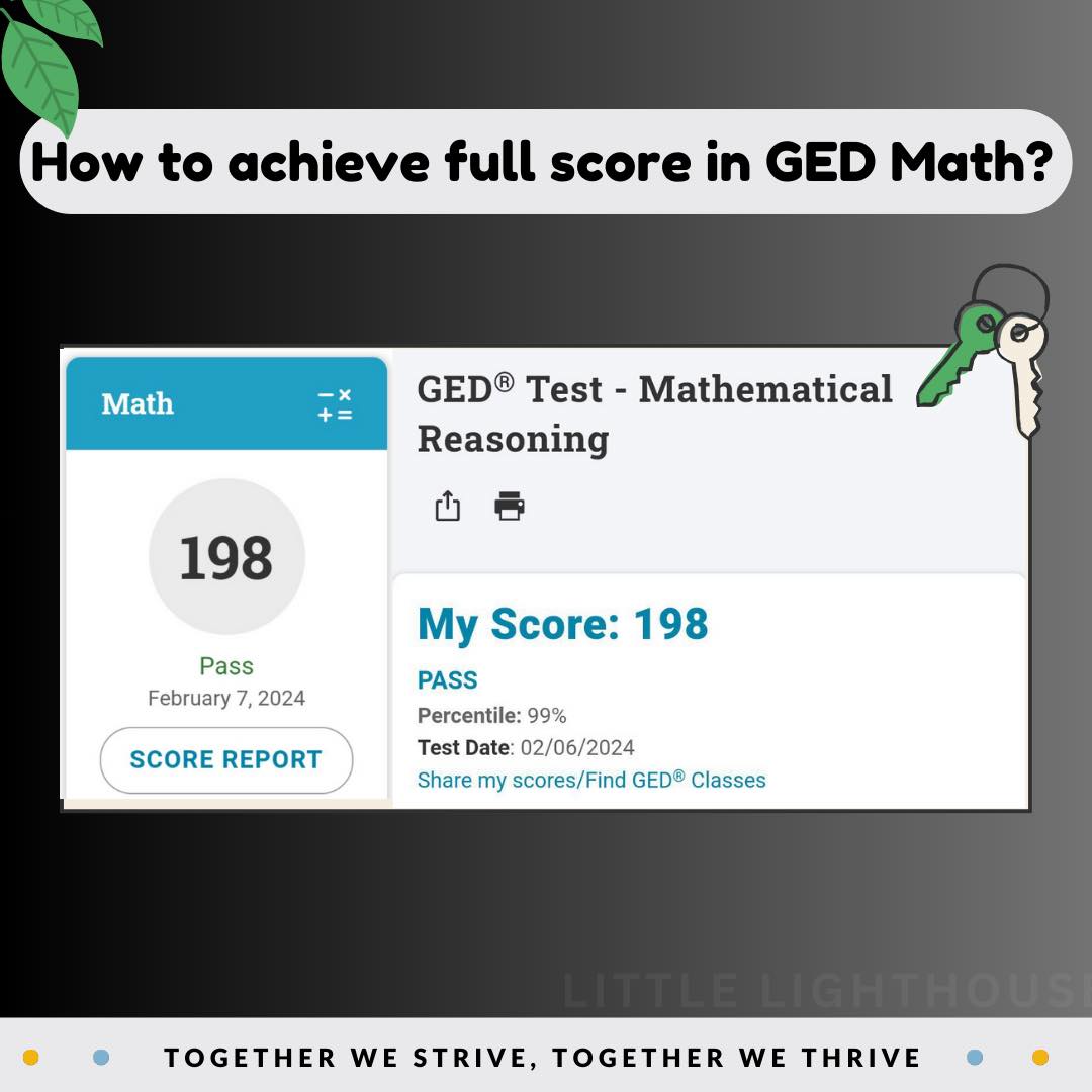 How to achieve full score in GED math?