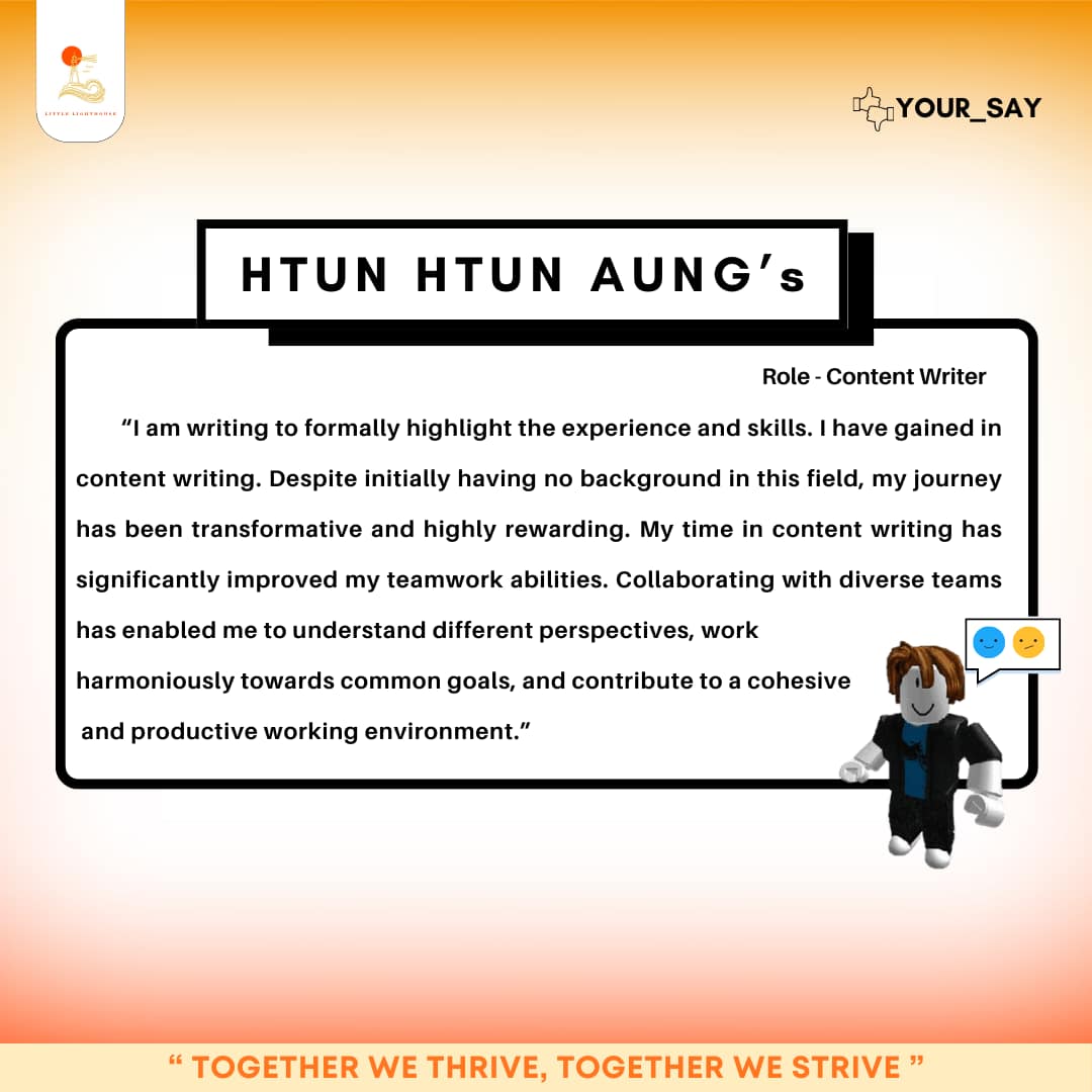 Htun Htun Aung's Feedback